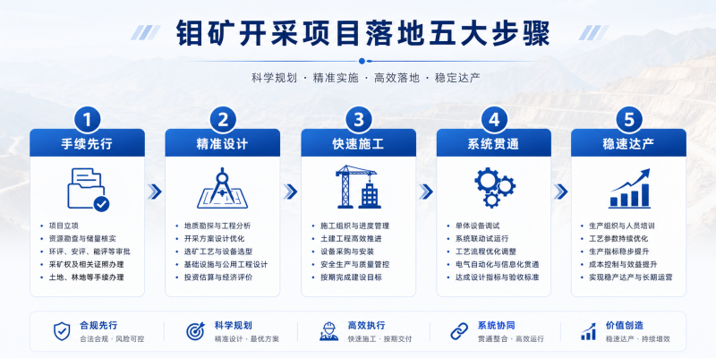钼矿开采项目落地步骤 钼矿开采项目落地步骤